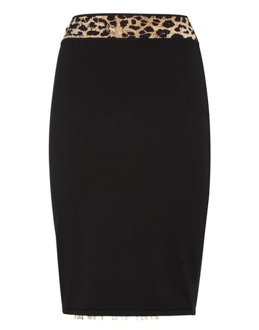 Knit Short Skirt Leopard