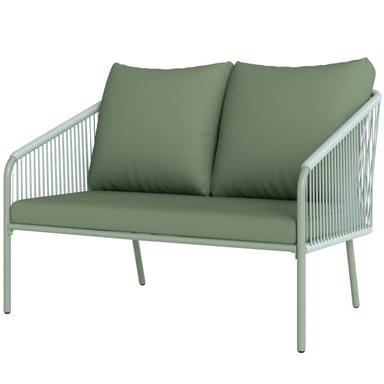 4goodz Outsunny polyrattan 2-zits tuinbank met kussens -