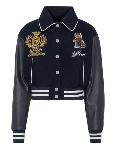 Leren Bomber Teddy