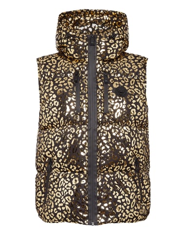 Down Vest Leopard