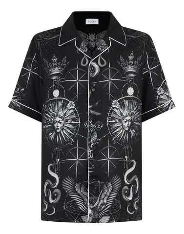 Silk Bowling Shirt All-Over Tattoo