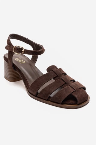 Devora Leather Block Heel Sandal