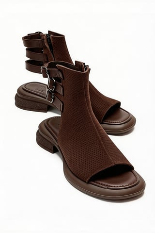 Carina Leather Side Zip Sandal