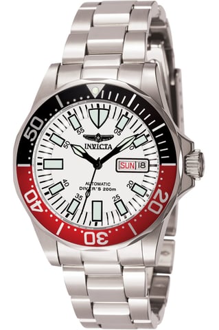 Invicta Signature 7044 Men's Watch - Automatic Movement - Stainless Steel with White Dial - 40 mm