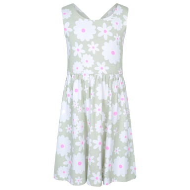 Mountain Warehouse Girls Lana Flowers Cross Back Dress (Pale Green)