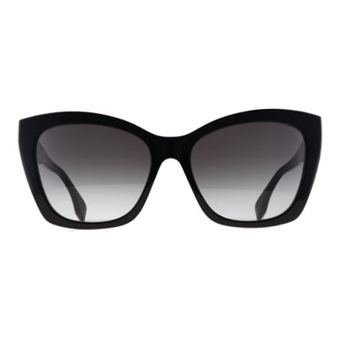 Fendi FE40151I Lettering 01B glanzend zwart rook grijs gradiënt zonnebril