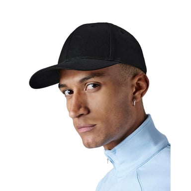 Beechfield Urbanwear 6 Paneel Snapback Cap (Zwart)