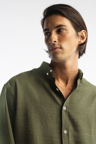 Oversized Button-Up Long Sleeve Shirt
