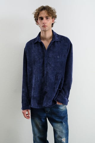 Oversized Velvet Shirt