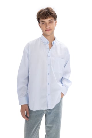 Regular Fit Knappkrage Fickskjorta