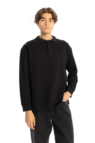 Regular Fit Polokrage Knapp T-shirt