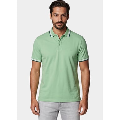 Bos Bright Blue Scotland blue polo heren brick polo plain contrast col spe25108br06sb/314 meadow green