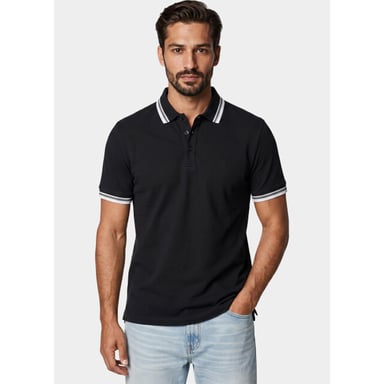 Bos Bright Blue Scotland blue polo heren brick polo plain contrast col spe25108br06sb/990 black