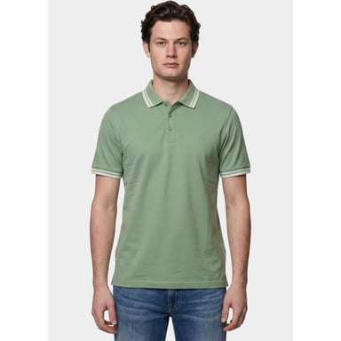 Bos Bright Blue Scotland blue polo heren brick polo plain contrast col spe25108br06sb/343 surf side