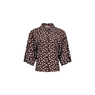 Studio Anneloes fabienne dot blouse 13937 8717 espresso/ecru