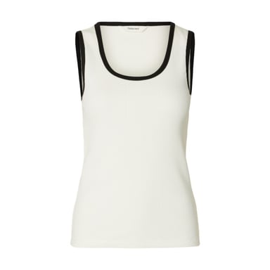 Selected Femme slwanna contrast sl top ex 16102860 snow white