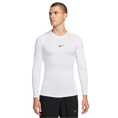 Nike Mens Pro Lettering Print Athletic Base Layer Top (White/Black)