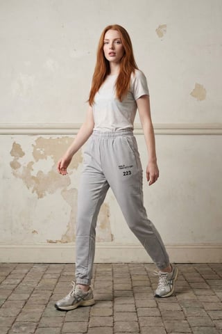 Mid-Waist Printed Cotton Lycra Joggers
