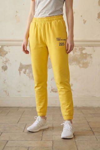 Mid-Waist Printed Cotton Lycra Joggers
