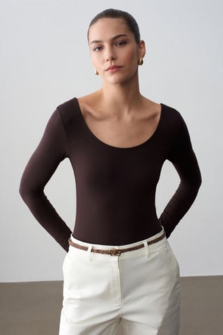 Slim Fit Modal Jersey Bodysuit