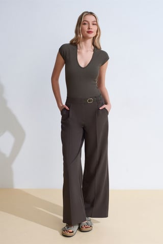 Slim Fit Crop Jersey Top