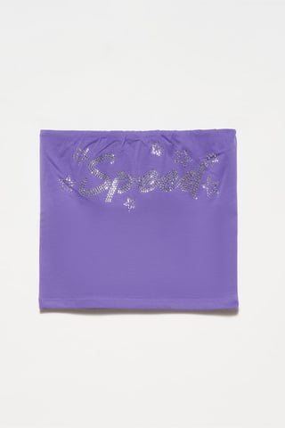 Utan axelremmar Slim-fit Crop Top med stendetalj