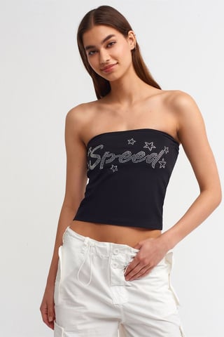 Helfodrad Slim-fit Crop Top Med Stendetalj