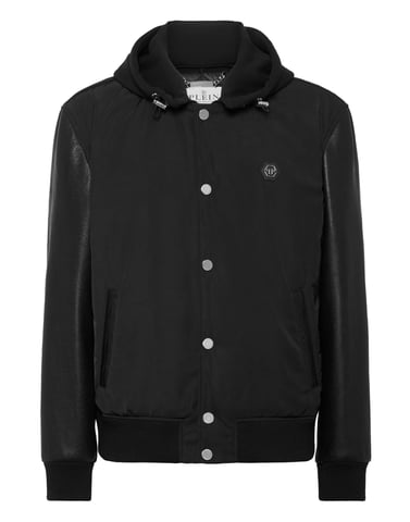 Leather Bomber &Amp