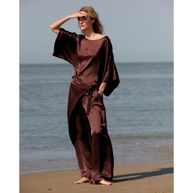 Summum 4s2943-12084 713 trousers heavy silky touch coffee