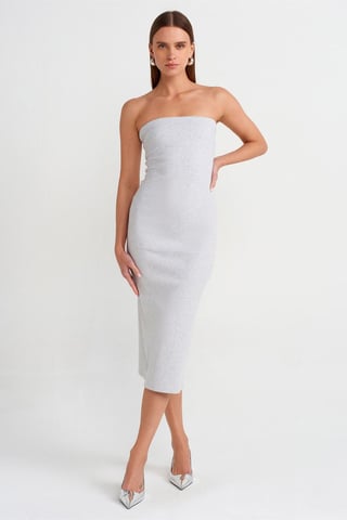 Strapless Bodycon Midi Dress