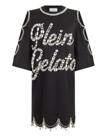 Mini T-Shirt Dress Crystal Waves Wave