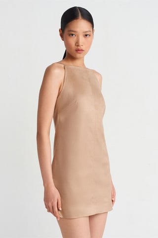 Sleeveless Mini Dress With Zipper