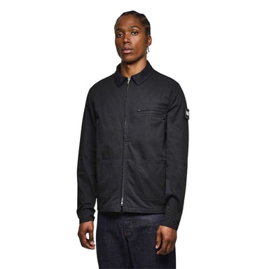 Weekend Offender Mens Cotton Overshirt (Black)