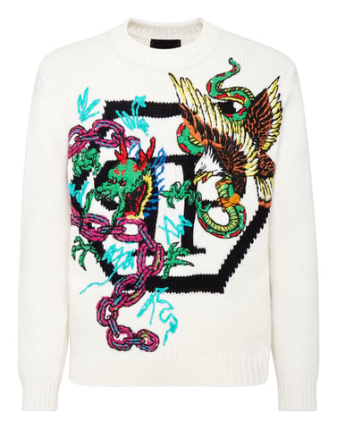 Pullover Round Neck Tattoo