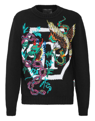 Pullover Round Neck Tattoo