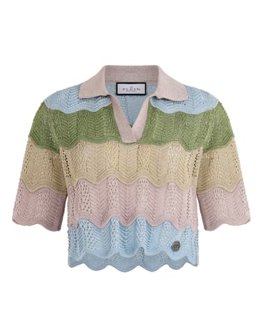 Knitted Polo T-Shirt Color Wave