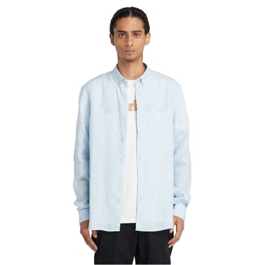 Timberland Mens Linen Relaxed Fit Shirt (Skyway)