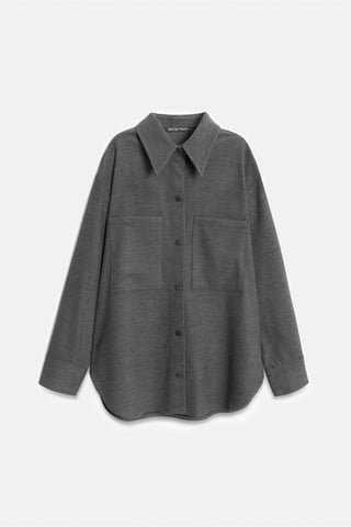Översize långärmad stickad overshirt