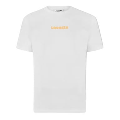 Lacoste Mens Cotton Blend Oversized Short-Sleeved T-Shirt (White)
