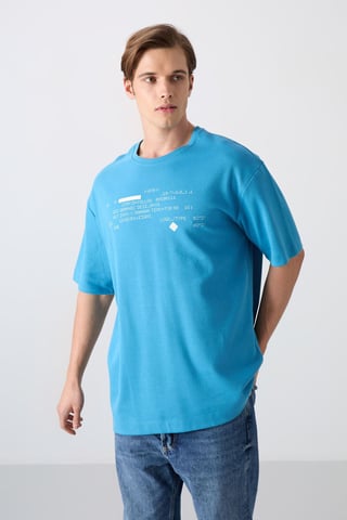 Oversized Printed Crew Neck T-Shirt