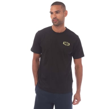Nicce Mens Tanetta Cotton Regular T-Shirt (Black)
