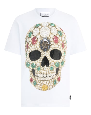Round Neck T-Shirt Skull Stones