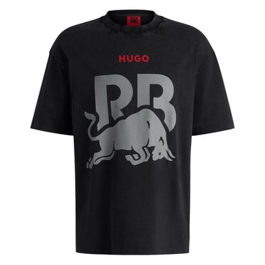 Hugo Unisex Adult RB F1 Racing Graphic Print Oversized T-Shirt (Black)