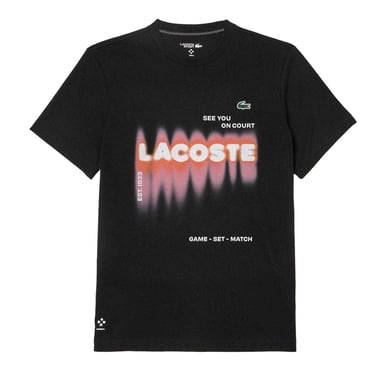 Lacoste Mens Daniil Medvedev Logo T-Shirt (Black)