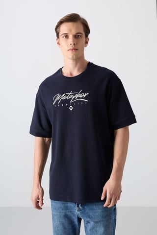 Oversized Printed Crew Neck T-Shirt