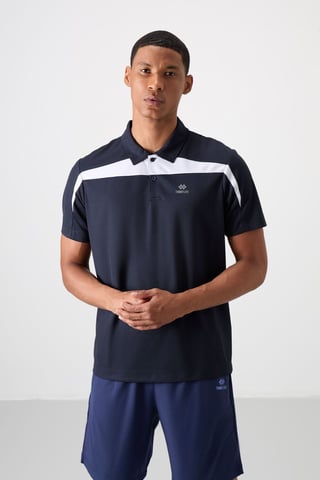 Men's Colour-Blocked Polo T-Shirt