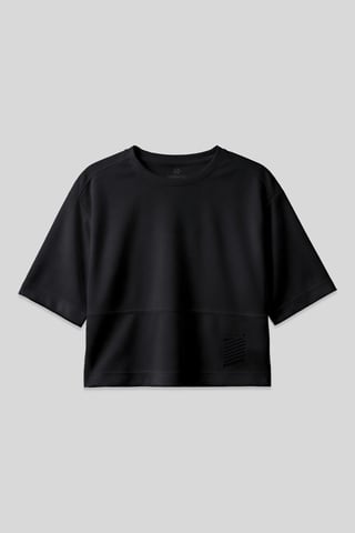 Oversized Polyester Crew Neck T-Shirt With Pocket