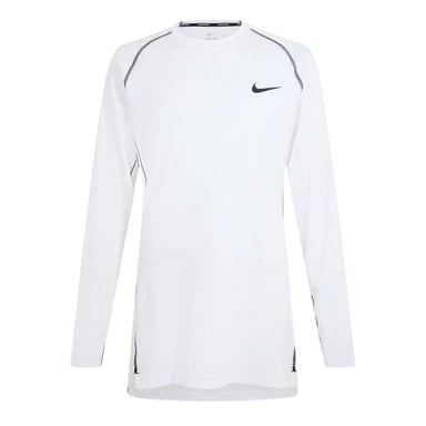 Nike Mens Pro Contrast Slim Raglan Base Layer Top (White)