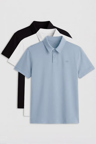 Men's Cotton-Blend Polo T-Shirt