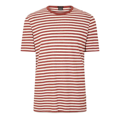 Boss Mens Tiburt Striped T-Shirt (Brown)